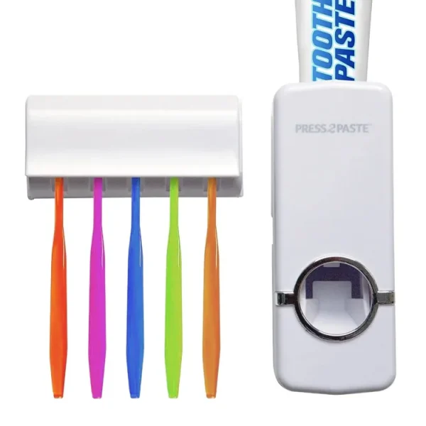 toothpaste-dispenser-with-5-brush-holder-wall-mounted-automatic-hands-free-toothpaste-dispenser-2 - 1